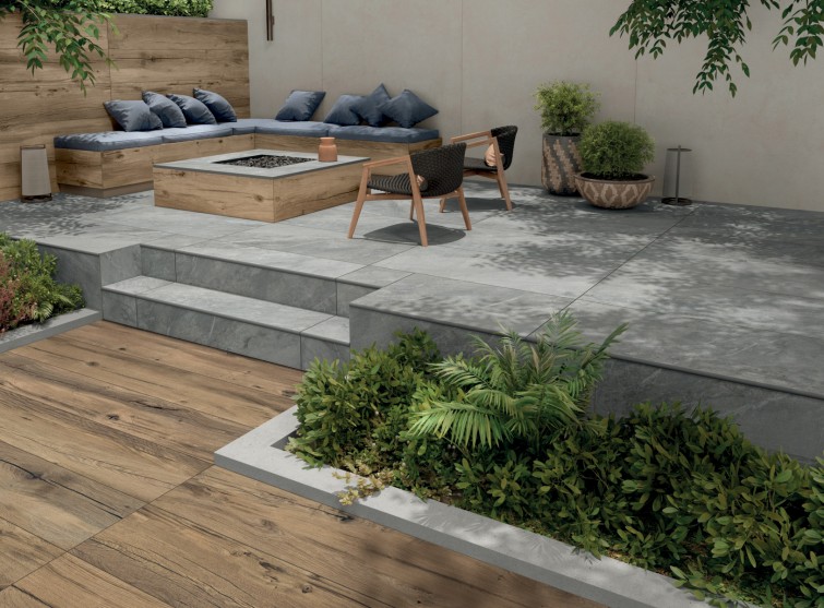 X20 Blue Savoy Grey 60x120 20mm & X20 Nordik Wood Gold 30X180 20MM